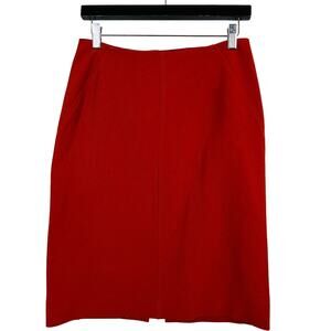 Trina Turk Pencil Skirt Rust Casual Back Zip Career - 6